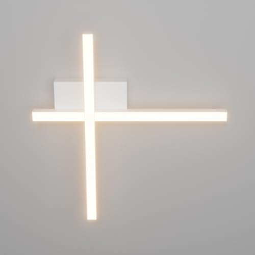 Klighten Deckenleuchte LED 16W 1400 Lumen, 2 Flammig Deckenlampe, Flurlampe Decke Modern, Leiste Deckenbeleuchtung für Schlafzimmer Flur Küche Wohnzimmer, 56 cm, Warmweiß 3000K, Weiß