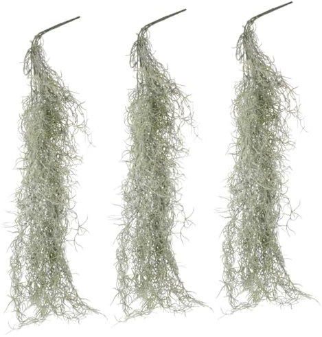 Cabilock 3St Simuliertes hängendes Weinrankenmoos Kunstmoos trockenes Moosdekor Pole Farn kunsthängepflanzen sukulentenpflanzen künstlich Flechten Pflanzen Bonsai dekoratives Moos Plastik