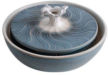 Fuente de mesa Adornos de cerámica for agua corriente de escritorio Fuente de agua circulante Humidificador Nacimiento Riqueza Invitación Riqueza Rueda de Feng Shui Regalos de empresa Fuente de Agua D