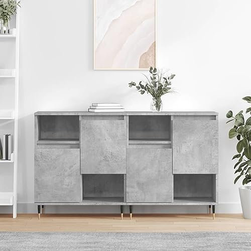 Generisch Sideboards 2 STK,Betongrau Holzwerkstoff,Kommode Mit Schubladen,Kommoden & Sideboards,Kommode Schlafzimmer Wird Im Wohnzimmer, Schlafzimmer, Arbeitszimmer, Esszimmer Usw