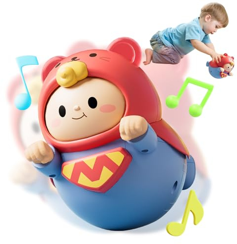 SVIOKODX Baby Wobble Toy,Roly-Poly Toy für Junge Gir,Krabbeln,Tummy Time,Sensory & Musical,Baby Essentials für Reisen, Geschenke für 18+ Monate Kleinkind