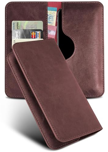 moex Purse Case für Samsung Galaxy S25 Plus Handytasche mit Geldbörse, Klapphülle aus PU Leder mit Kartenfach, Flip Case Schutzhülle 360 Grad Rundumschutz Booklet Lederhülle, Weinrot