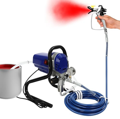 Commercial Airless Paint Sprayer Electric Interior Wall Air Spray Gun 2900Psi W/29.53Ft Hose