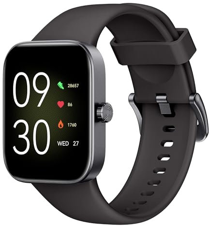 ASWEE Smartwatch Damen Herren, 1.85 Zoll HD-Display Smart Watch mit Bluetooth Anrufe, 200+ Sportmodi Fitness Tracker mit Herzfrequenz SpO2 Schlafmonitor, IP68 Wasserdicht Fitnessuhr für Android iOS