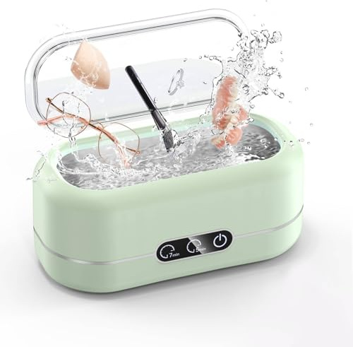 Ultraschallreinigungsgerät, 48000Hz Ultrasonic Cleaner Mit 2 Modi, 350 ML Brillen Ultraschallreinigungsgerät Geeignet für Schmuck, Brillen, Uhren, Ringe, Zahnspangen and Prothesen
