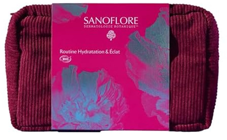 SANOFLORE Coffret Hydratation & Éclat Bio Femme – Crème Hydratante 40ml + Eau Florale de Rose 200ml + Sérum Hydratation 10ml OFFERT – Routine Visage Glow, Cadeau Fête des Mères