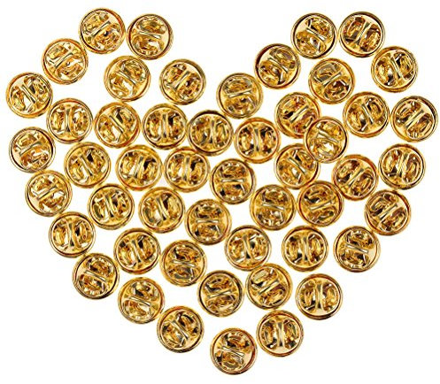 LUKUPONE – Lot de 50 attaches papillons de remplacement en laiton pour pin’s et badges