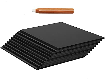 Spar-Set 10 x Kreidetafeln A6 + 2 Kreidestifte XXL + Spitzer - ideal als Angebotstafel in der Gastronomie - Infotafel - beidseitig beschreibbar - Vorteilspack - beschreibbare Tischtafeln A6