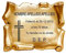 Trofeos Cadenas | Placa Grabada para Cementerio | Pergamino con Relieve y diseño Cruz | Placa Conmemorativa de Latón con Acabado en Bronce | Tamaño 20 x 15 cm