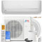 12.000 BTU, 230 V, 19 SEER 1 Ton senza condotto Mini Split AC/Riscaldamento Pompa di Calore Inverter Pre-Carica con Kit di Installazione 4,9 m
