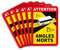 lepni.me 6 Stück Bus Toter Winkel Aufkleber Frankreich | Extra Starke Haftung und UV Schutz | Attention Angles Morts Sticker | Winkel Warntafel Fahrzeugaufkleber (6PCS BUS)