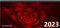 Tischkalender 2023: XXL-Tischkalender, Bunt-Kalender Blume rot, 14,5 x 32,5 cm, quer