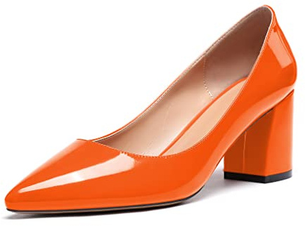 Zamikoo Damen Pumps mit Absatz, Elegant Pumps mit Blockabsatz Damen Schuhe 6.5CM