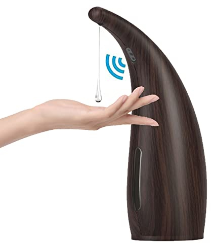 DUTTY Dispensador automático de jabón de inducción de imitación de grano de madera por infrarrojos, lavadora automática de teléfono