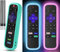 3 Pack Remote Cover for Roku, The Remote Case Compatible with Roku Voice Remote Official, Silicone Universal Protective Controller Sleeve for Roku TV Remote Glow in The Dark Pink Blue with Lanyards