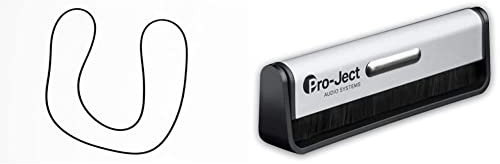 Pro-Ject Original Belt Fits Elemental, Essential II/III, Primary (E), VT-E (BT), Xtension 9 & Pro-Ject Brush it, Anti static record cleaner with highly conductive carbon brushes