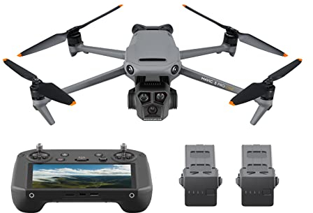 DJI Mavic 3 Pro Cine mit DJI RC Pro (leuchtstarter Bildschirm), Flaggschiff-Drohne mit Dreifachkamera, Apple ProRes Support für 3 Kameras und 1 TB Speicher, drei Intelligent Flight Batteries und mehr