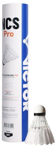 Victor Badminton künstliches Shuttle (Carbon Shuttle) Carbon Shuttle Pro NCSPRO Übungsbälle 1 Dutzend (12 Bälle enthalten)
