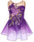 M?dchen Eiskunstlauf Kleid Pailletten Blumen Ballettkleid Chiffon Tanzkleid ?rmellos Turnanzug Gymnastikanzug Kinder Swing Skater Ballettkleidung Tanzkost?m Trikot Einteiler Body Lila 5-6 Jahre