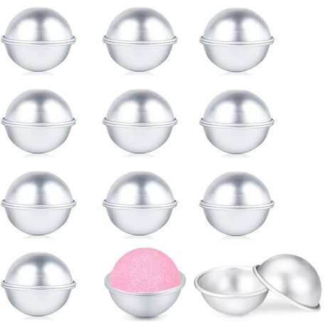 12-teiliges Set DIY Metall-Badebombenformen in 1 Größe, 24 Stück, für Geschenke und zum Basteln Ihrer eigenen Sprudeln, 5,5 cm
