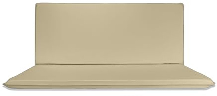 Il Tuo Artigiano Design Wasserdichtes Kissen für Gartenschaukel, 3-Sitzer, Matratze für Gartenschaukel, Made in Italy, UV-beständig (Beige, 3-Sitzer – 135 x 55 cm)