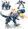 QLT QIAOLETONG Verwandelbarer Dinosaurier-Mech STEM 3 in1 Bauspielzeug Dino Bausteine für Jungen und Mädchen 8-14 Klemmbausteine Ideas Dinosaurier (811PCS)