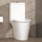 Nova Rimless Close Coupled Toilet Gloss White Round Pan with Quick Release Soft Close Seat and Dual Flush Cistern