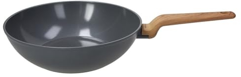 TOGNANA Padella Wok Antiaderente ad Induzione T-Care Grey Recycled 20 cm