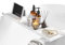 Badewannenablage Acrylglas, Badezimmer Aufbewahrungsbox Badewannentisch Badezimmer Organizer Ablage Tablett Deko Bad, Für Ipad Und Bücher Badewannentablett(Size:70CM,Color:Weiß)