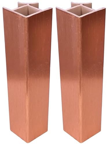 cyclingcolors 2x Jonction de plinthe 90° en PVC Connecteur Socle Cuisine Raccord Profil, hauteur 150mm finition cuivre brossé