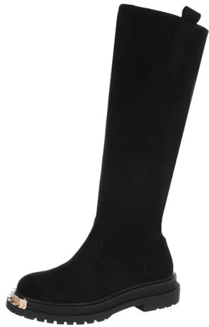 Ital Design Damenschuhe Stiefel Western- & Bikerstiefel, 5182-1A-, Textil, Schwarz, Gr. 39
