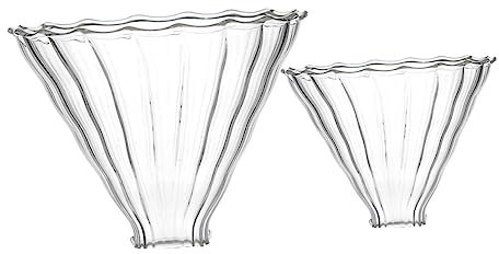 Hoement 2stücke Kaffee Trichter Aus Glas Wiederverwendbar Für Kaffee Mit Gestreifter Kaffeetasse Teeschlackentrichter Mit Tablett Für Tasse