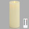 Wroxipel Flammenlose beweglicher Docht Fernbedienung & Timerfunktion 10cm x25cm LED-Kerzen aus echtem Wachs, batteriebetriebenes flackerndes Elfenbein 1er Pack hohe Kerzen