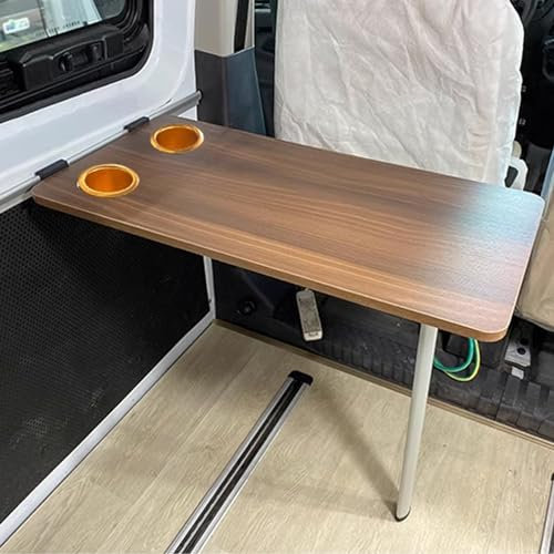 Klapptisch für Wohnmobile, an der Wand montierter Klapptisch, Abnehmbarer verschiebbarer Campingtisch, leicht zu verstauen, für Computer-Arbeitsplatzbock im Wohnwagen-Picknick (Farbe: Braun,