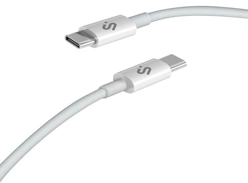 SUBBLIM Cable USB-C a USB-C 100W, 2 Metros, Alta Velocidad de Carga, Blanco