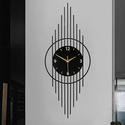 Wanduhr, dekorative Wanduhren mit geräuschlosem Qualitätsquarzwerk, batteriebetrieben, große Wanduhr für Wohnzimmer, Küche, Zuhause, Badezimmer, Schlafzimmer, Wanddekoration, 11,8 x 29,5 Zoll, schwarz