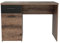 FORTE Jacky Schreibtisch mit 1 Tür und 1 Schublade, Holzwerkstoff, Schlammeiche Dekor mit Schwarzeiche, B x H x T: 110 x 76,5 x 52,7 cm