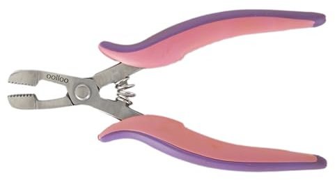 MAQNSCO Professional Hair Extension Pliers – Micro Ring Removal & Fusion Bond Crushing Tool – Anti-Rust Stainless Steel with Non-Slip Grip – 6'' Precision Pliers
