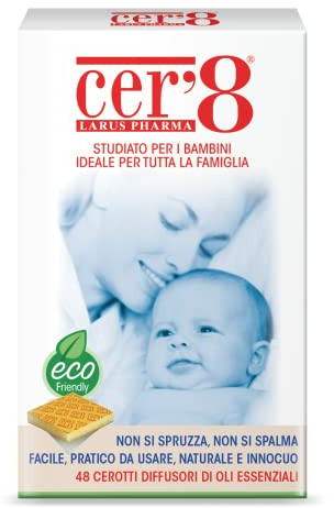 Cer'8 Cerotti Diffusori di Oli Essenziali Puri Micro Incapsulati di Citronella e Eucalyptus Citriodora - 6 Confezioni da 25 g