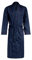 LEVERIE Elegante vestaglia uomo leggera e lunga a contrasto di colore, blu scuro/rosso, M