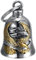 BOBIJOO JEWELRY - Clochette moto AIGLE US LIVE TO RIDE Porte-bonheur MOCY BELL Acier inoxydable Argent Or