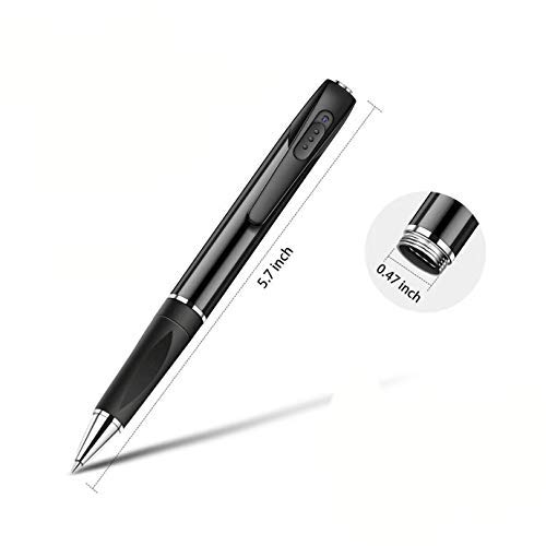 KOBERT GOODS Tragbare kleine Überwachungs-Kamera W8 in Optik eines Kugelschreiber mit Full Hd 1080p für Dauer-Aufnahme inklusive Mikrofon mit Ton-Aufzeichnung, und USB Kabel