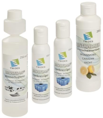TW-DES TWDES Hygieneset Saison - Wasserhygiene, Tankreiniger und Entkalker | Optimal mit BIOLYSAN für Wohnmobil Caravan