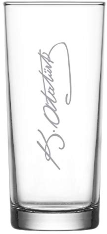 Raki Gläser mit Gravur Glas Bardagi Bardak Rakigläser 2 Stück Türkiye Türkei Atatürk imza