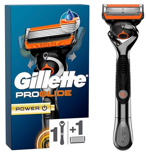 Gillette Fusion5 Proglide Power 1 Rasierer 1 Ersatzklingen mit neuem Everglide Gleitstreifen für noch sanfteres Gleiten