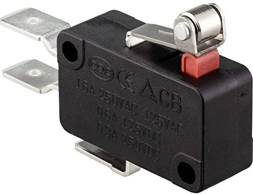 TRU COMPONENTS TC-9122136 Mikroschalter 250 V/AC 16A 1 x EIN/(EIN) tastend, 3 Stück