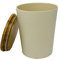 KeMar Kitchenware Tischabfalleimer mit Deckel, Kunststoff, Mülleimer, Abfalleimer, Kosmetikeimer (Weiß, 1 L)