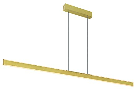 SLV Pendelleuchte ONE LINEAR 140 / Wohnzimmer-Lampe, Innen-Beleuchtung, Hänge-Leuchte Esszimmer, LED, Decken-Leuchte / 3000K 35W 1875lm messing dimmbar
