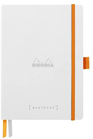 Rhodia 117815C - Notizbuch Goalbook DIN A5 mit Softcover 120 Blatt weiß, dot/punktkariert, 90 g, Weiß, 1 Stück