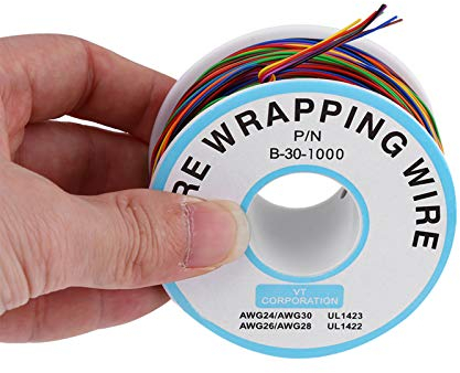 Fili Pcb Filo di Collegamento 30Awg Rame Stagnato Colorato P N B 30 1000 280M 8 Filo Isolamento Colorato Avvolgimento Cavo di Prova in Rame